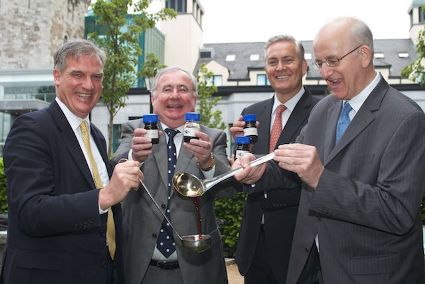 Pictured L to R: -Adrian Chamberlain Chief Executive Achilles Group. Minister Pat Rabbitte, Tony O'Reilly Chief Executive Providence Resources. Tom Kelly, Manager Manufacturing, Global Sourcing, and Competitiveness, Enterprise Ireland,