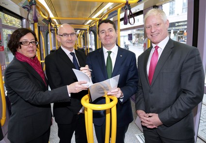 Donohoe present as order placed for new Luas Cross City trams