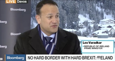 Taoiseach Leo Varadkar interviewed by Bloomberg in Davos