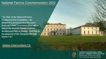Minister Catherine Martin announces details of National Famine Commemoration 2022